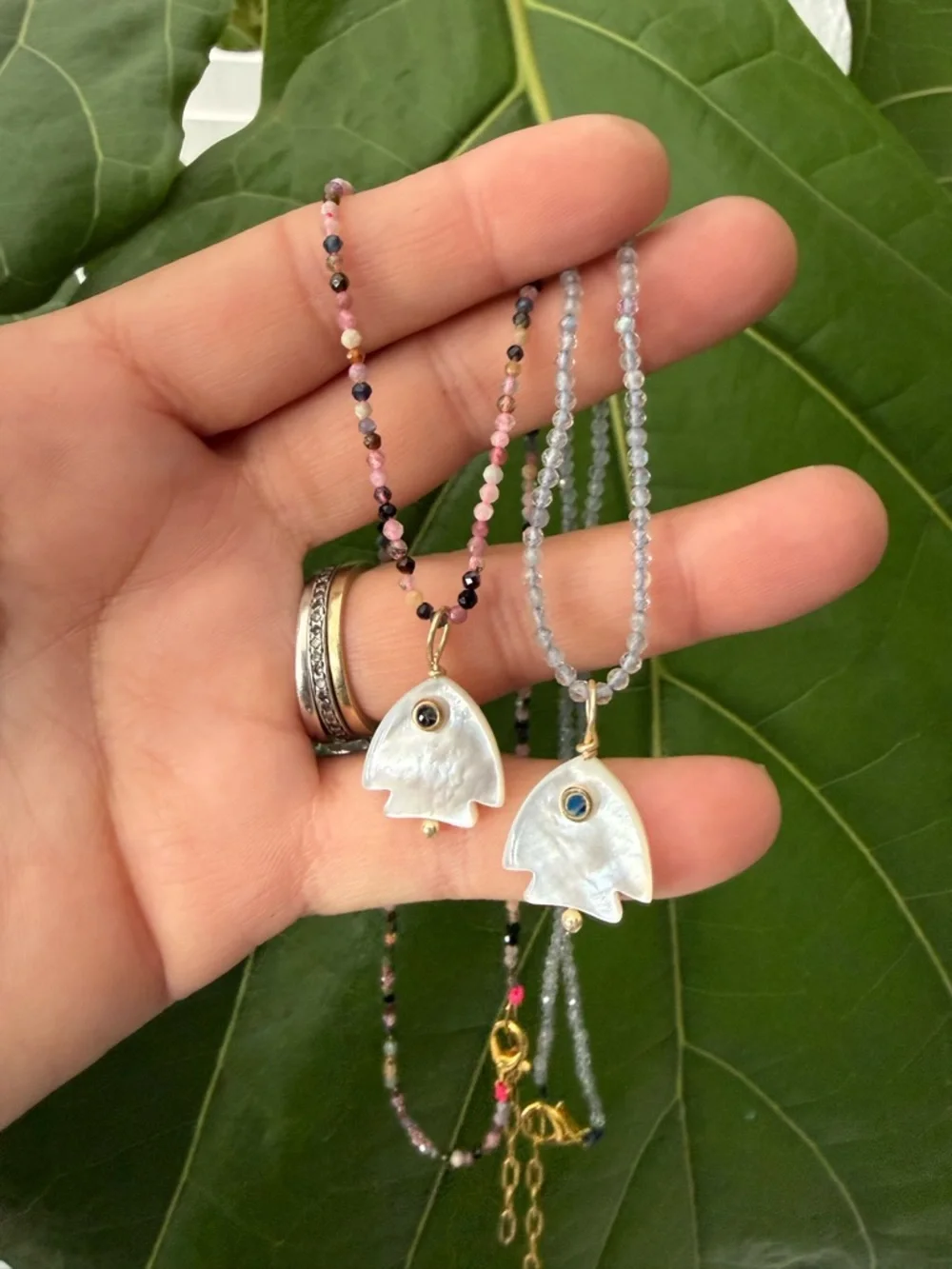 Mother-of-Pearl Fish Necklace